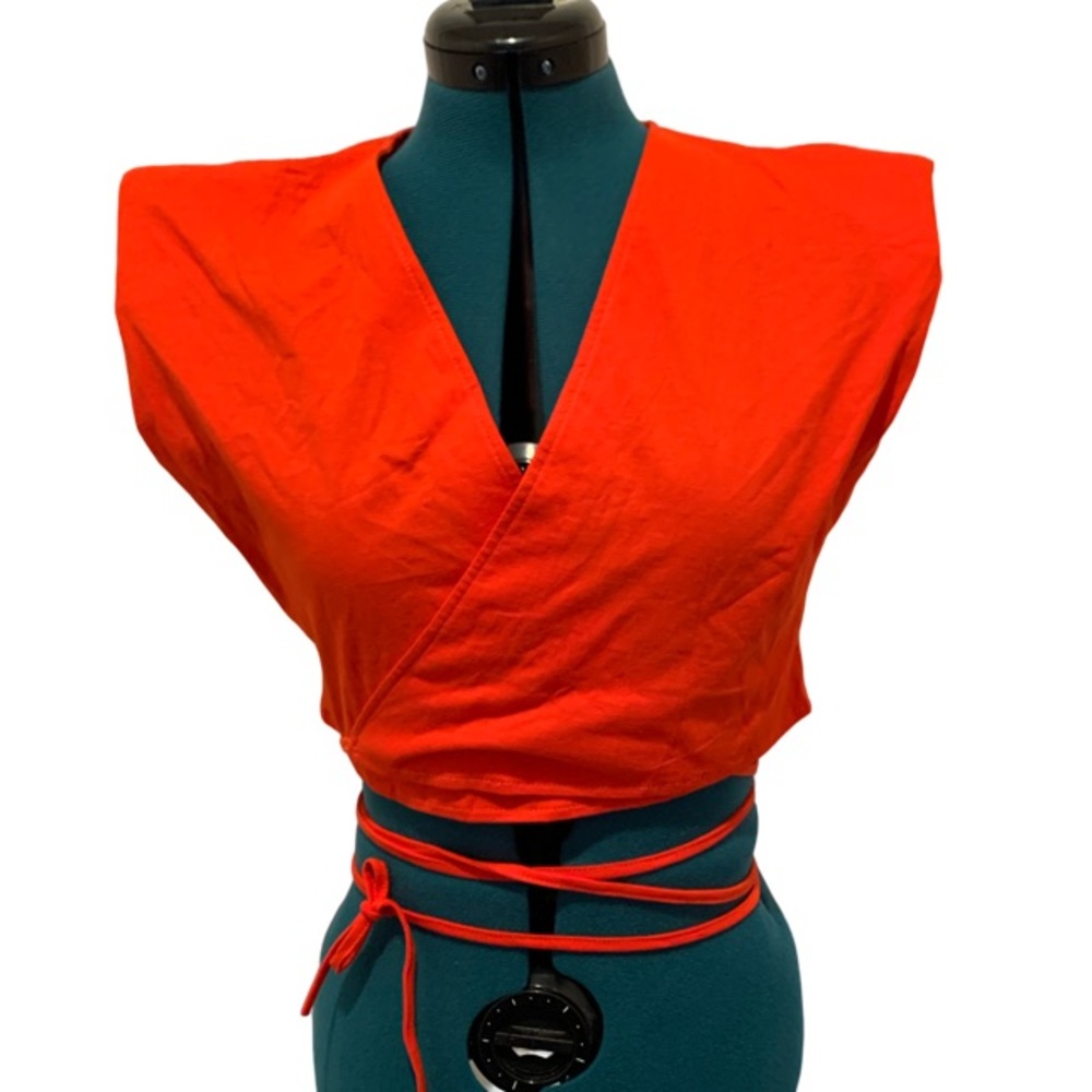 3 for $25- Orange Dolls Kill wrap crop top NWOT